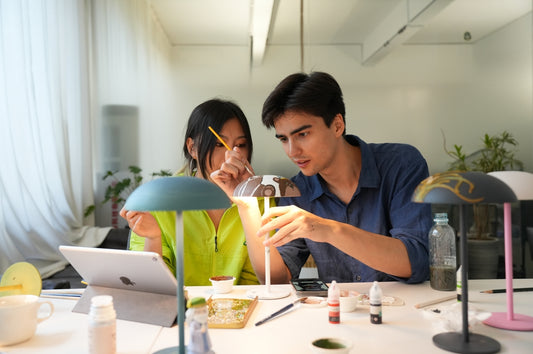 Anyone Can Create: DIY Rechargeable Table Lamp Painting Without the Pressure