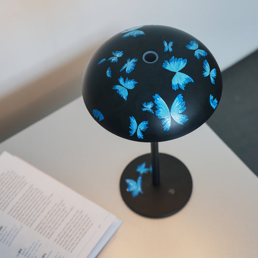 Blue Butterfly Lamp – Handmade Midnight Light