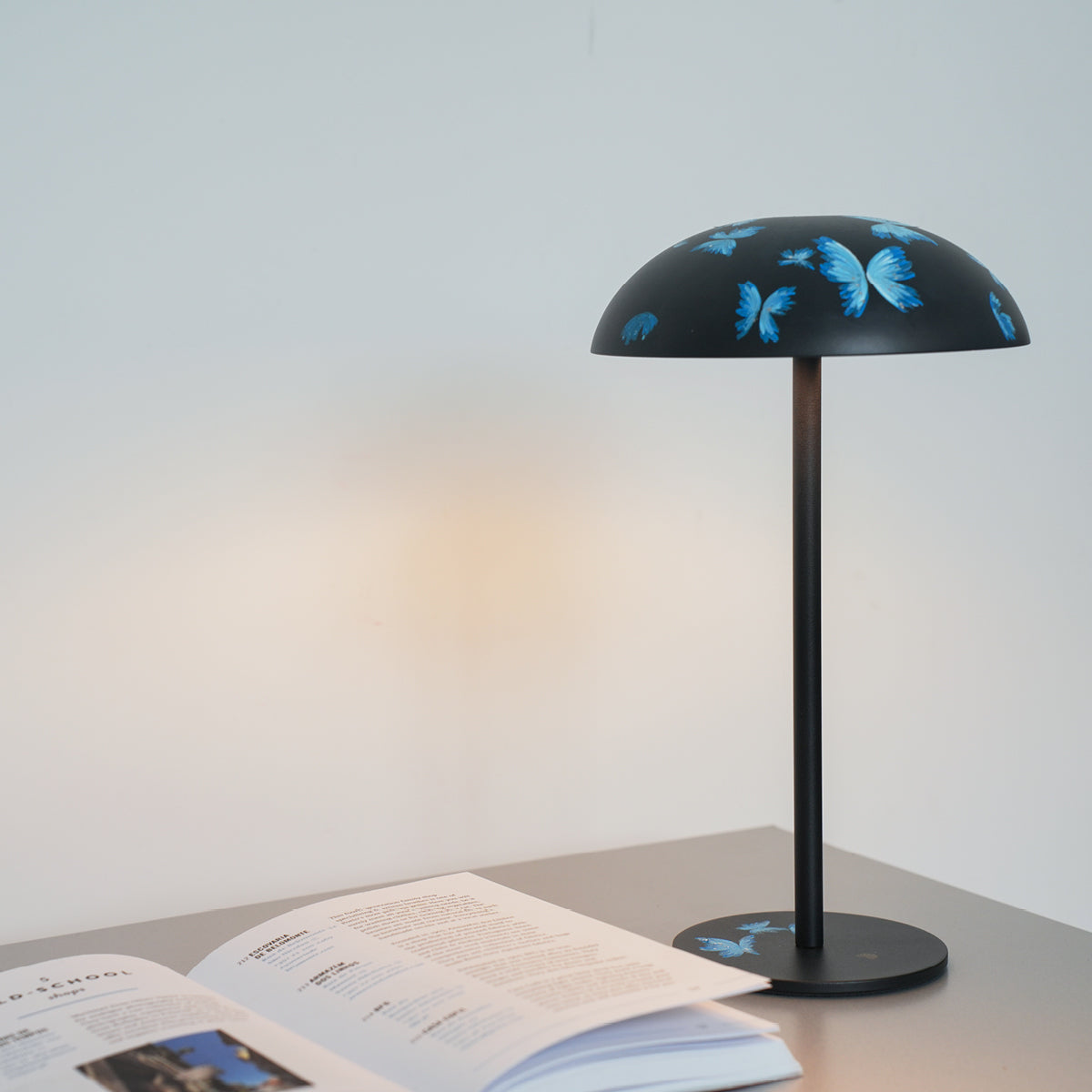 Blue Butterfly Lamp – Handmade Midnight Light