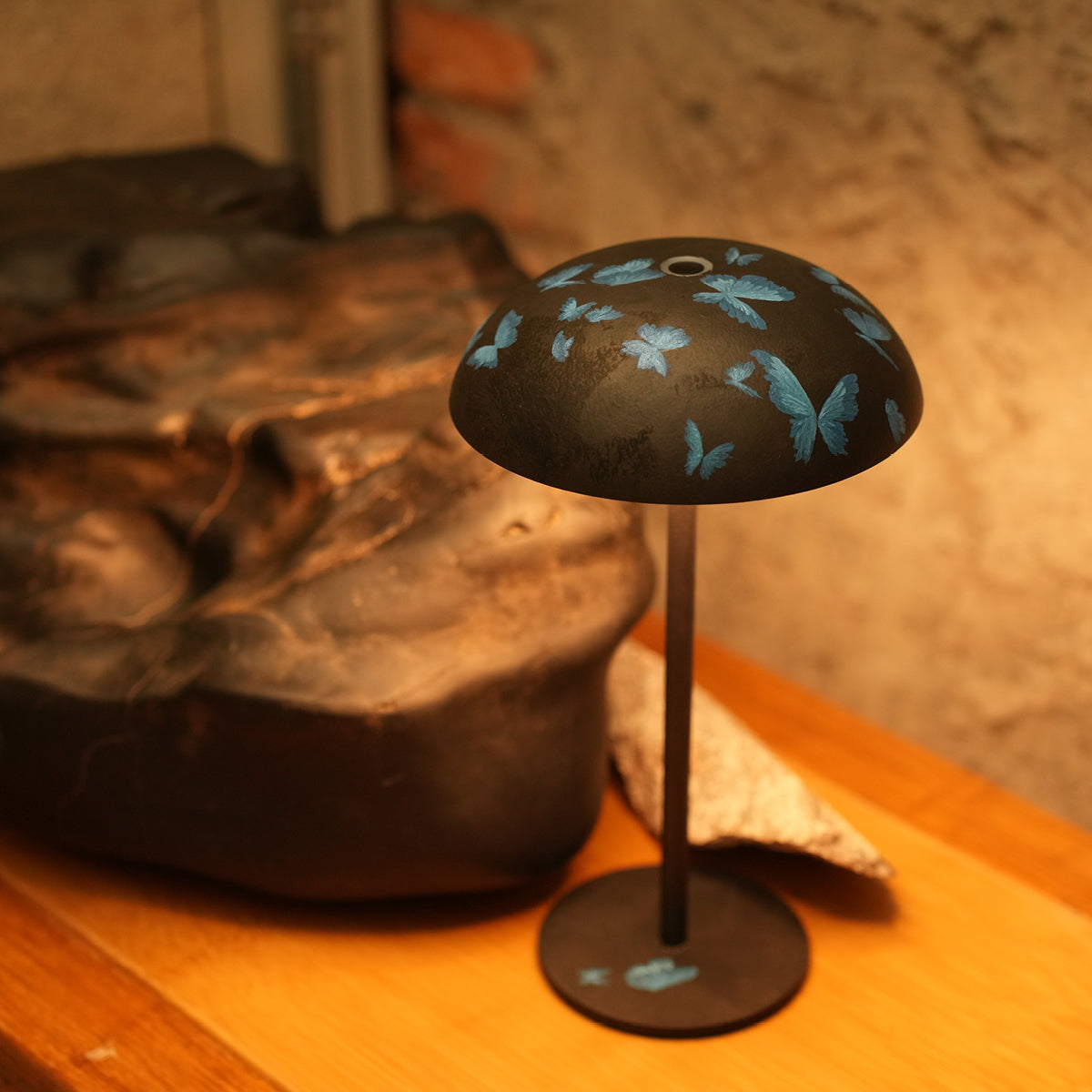 Blue Butterfly Lamp – Handmade Midnight Light