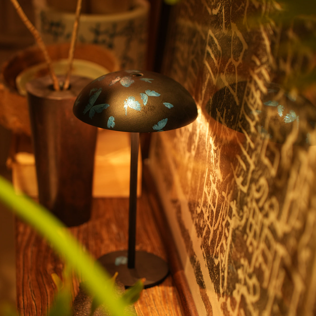 Blue Butterfly Lamp – Handmade Midnight Light
