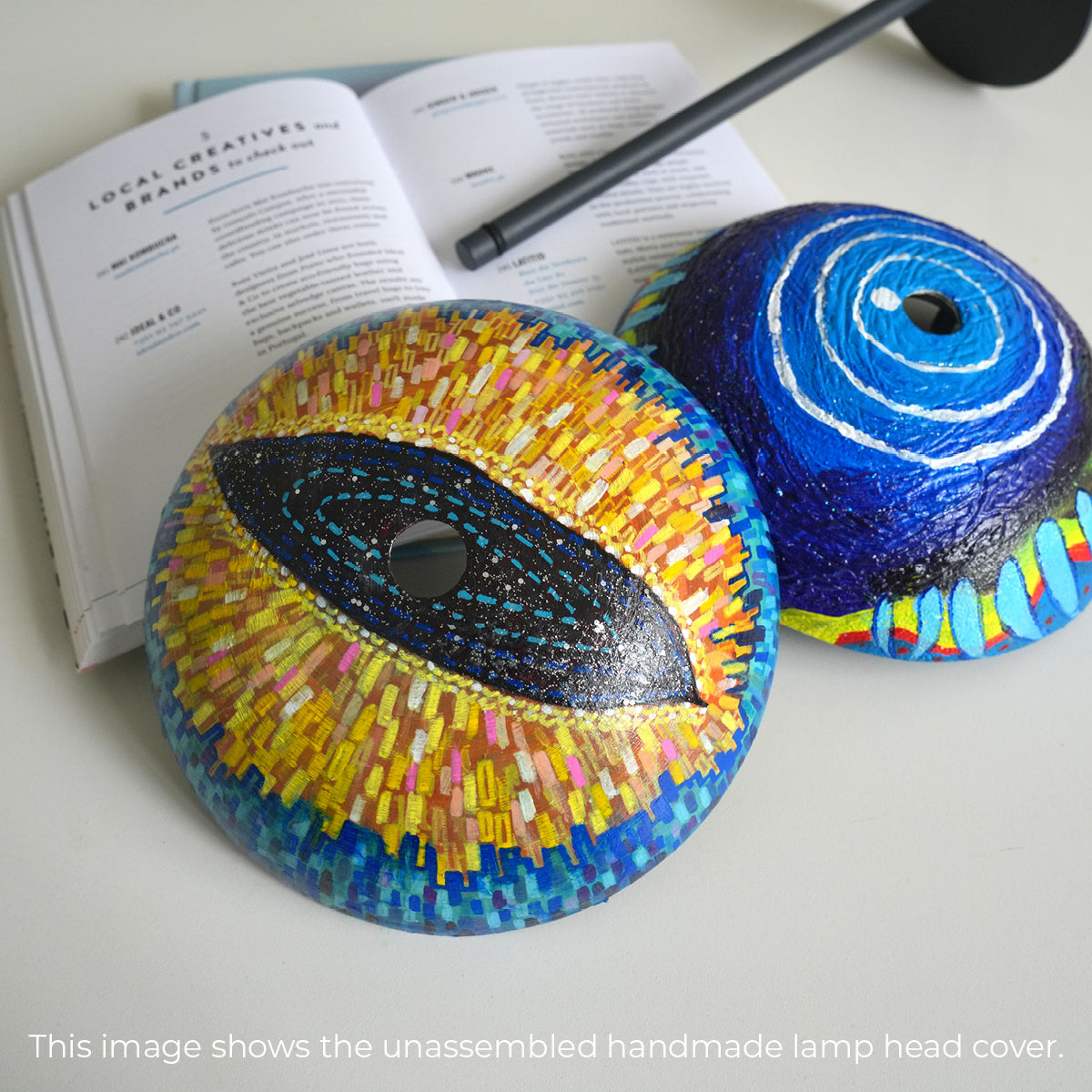 Solar Eye Handmade Lamp – Mosaic Guardian Light