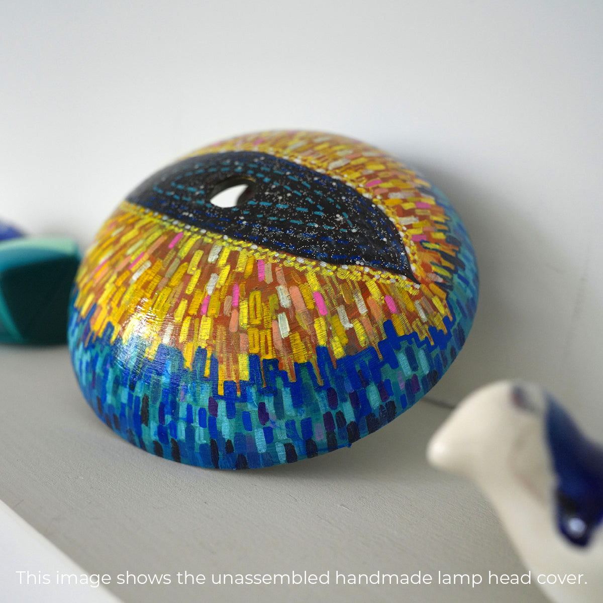 Solar Eye Handmade Lamp – Mosaic Guardian Light
