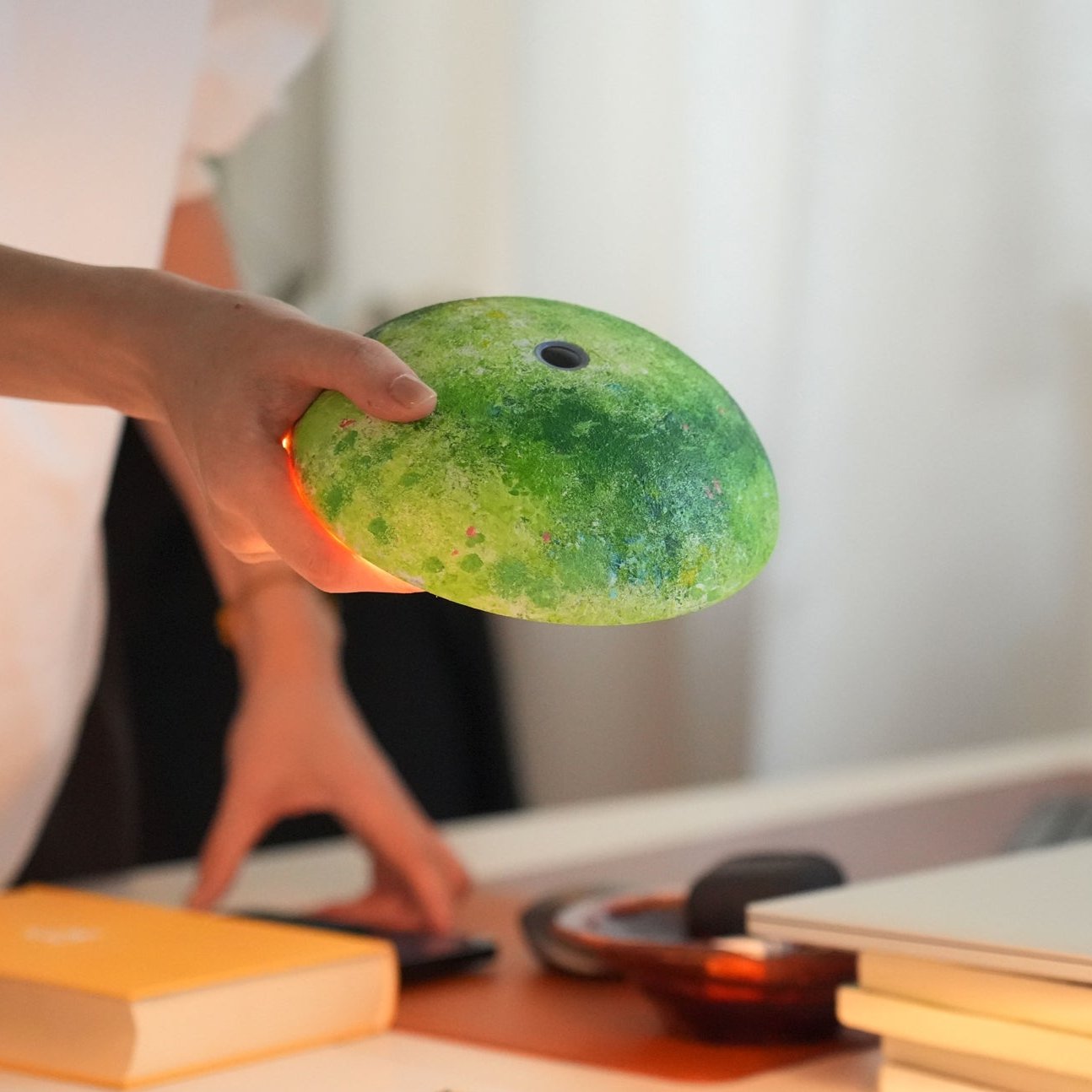 Forest Moss Table Lamp – Handmade Nature Light