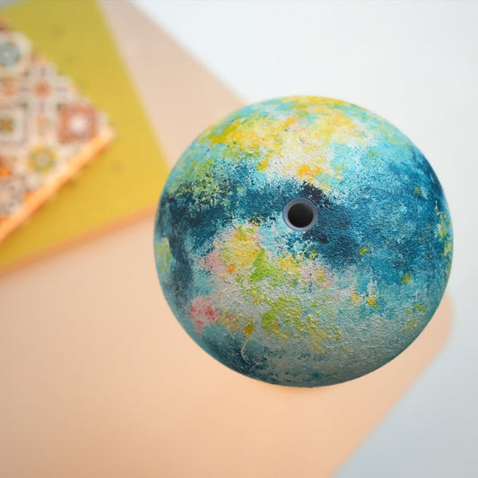 Sunlit Ocean Table Lamp – Handmade Watercolor Light