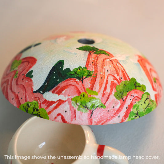 Pink Mountain Table Lamp – Whimsical Fruit Garden Light