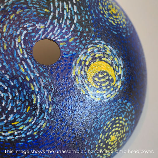 Starry Swirl Table Lamp – Handmade Van Gogh Night Light