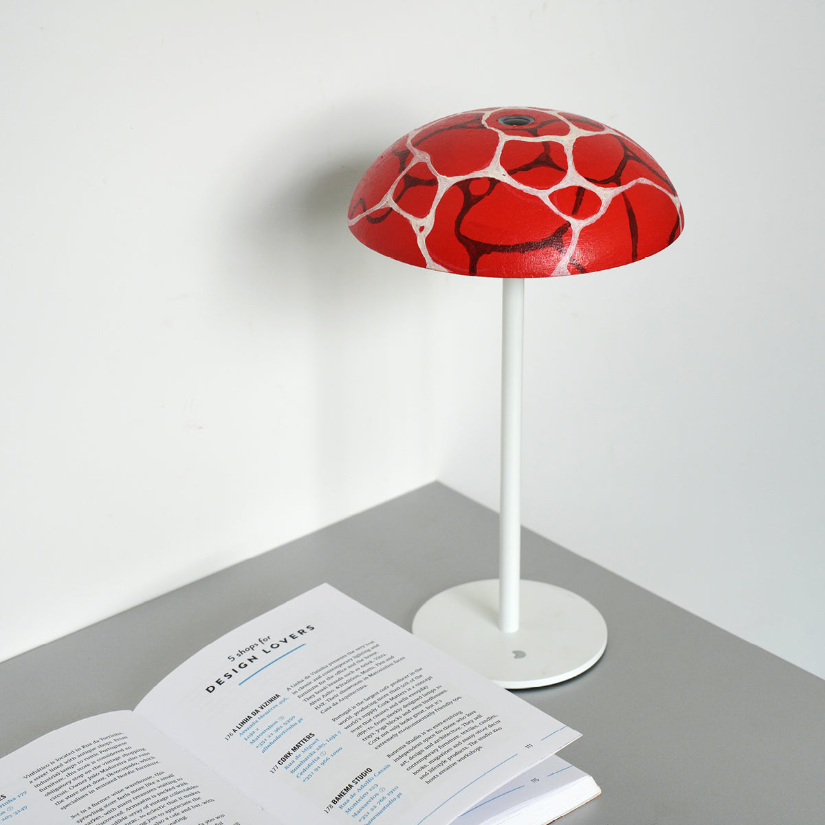 Watermelon Mosaic Table Lamp – Handmade Fruit Garden Light