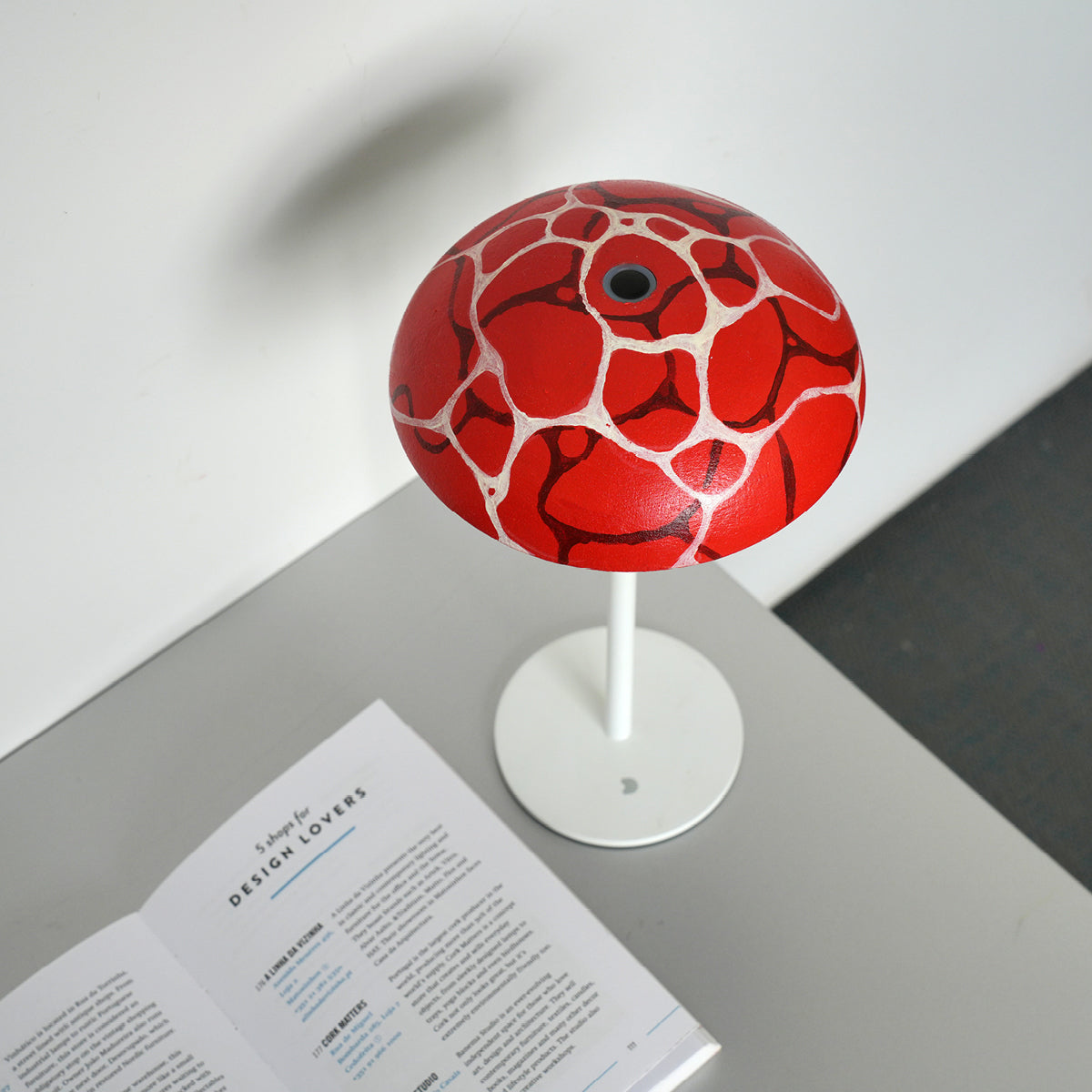 Watermelon Mosaic Table Lamp – Handmade Fruit Garden Light