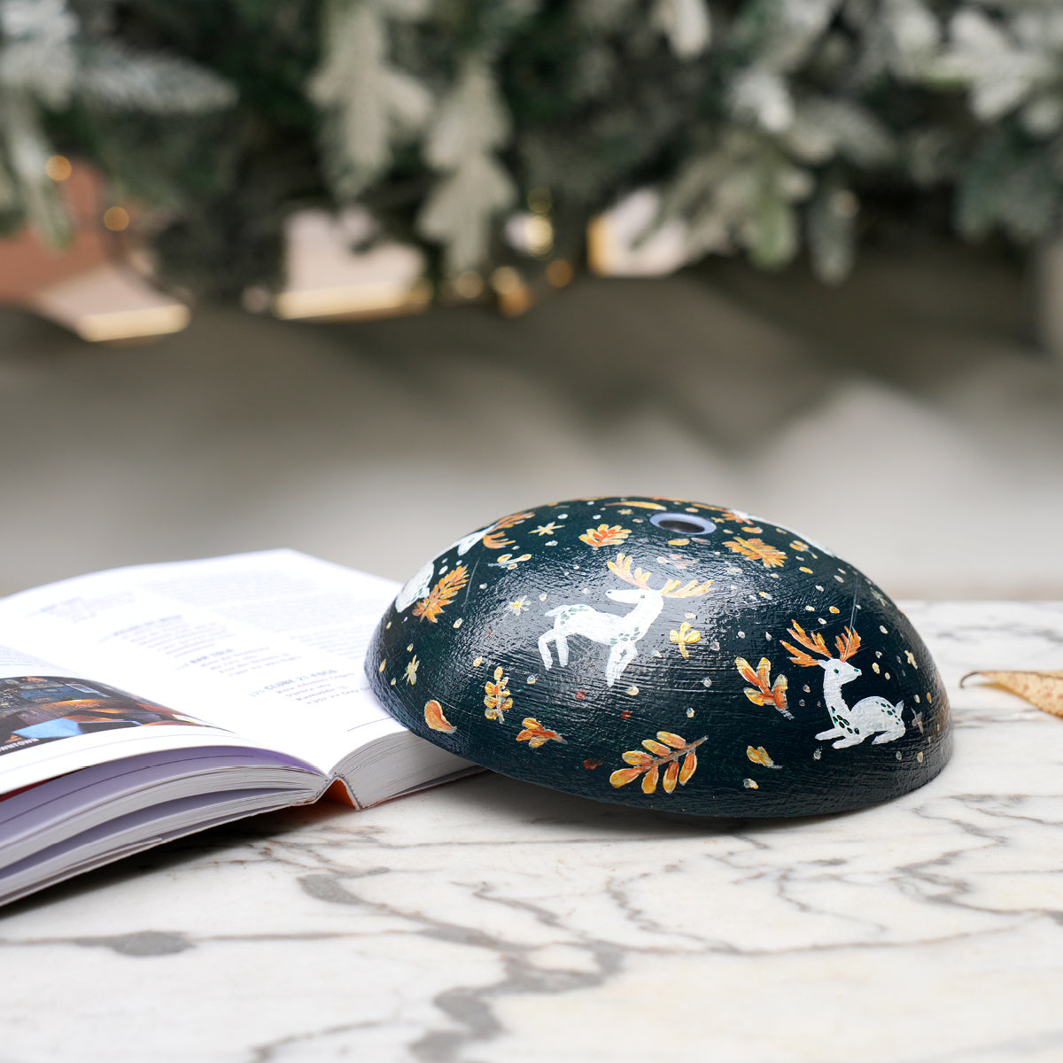 Winter Reindeer Lamp – Handmade Nordic Night Light