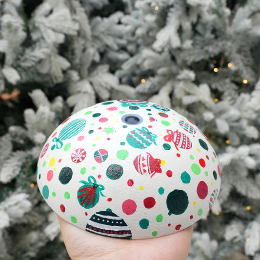 Holiday Ornament Lamp – Festive Dots Handmade Light
