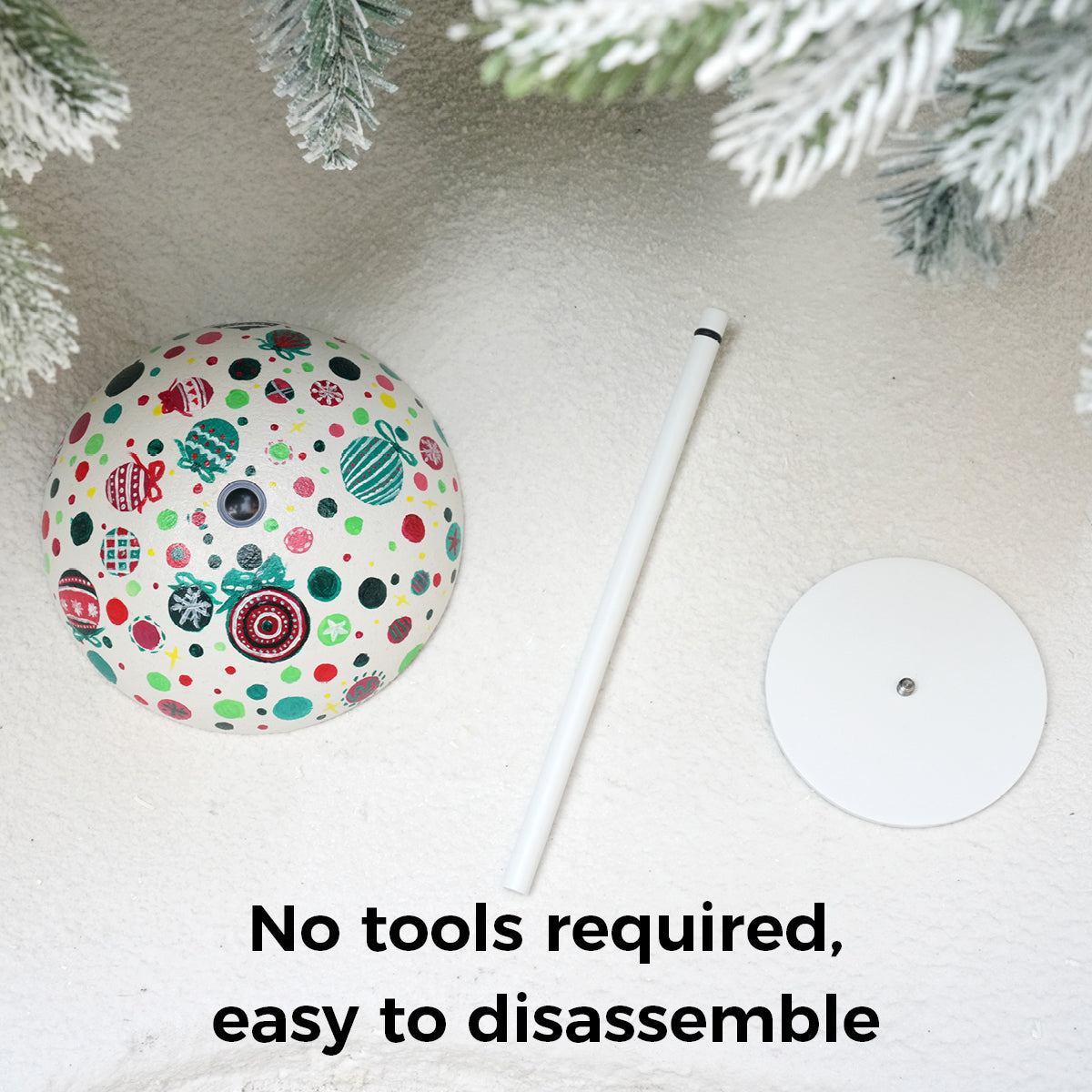 Holiday Ornament Lamp – Festive Dots Handmade Light