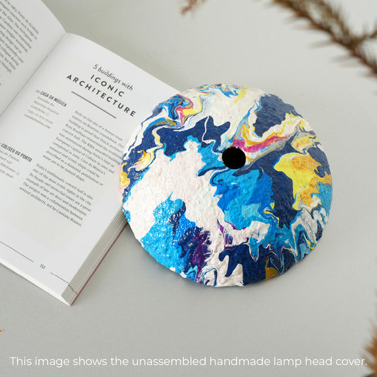 Dreamy Marble Lamp – Blue & White Swirl Light