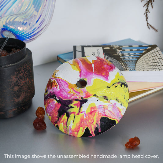 Candy Splash Marble Lamp – Pink & Yellow Swirl Light