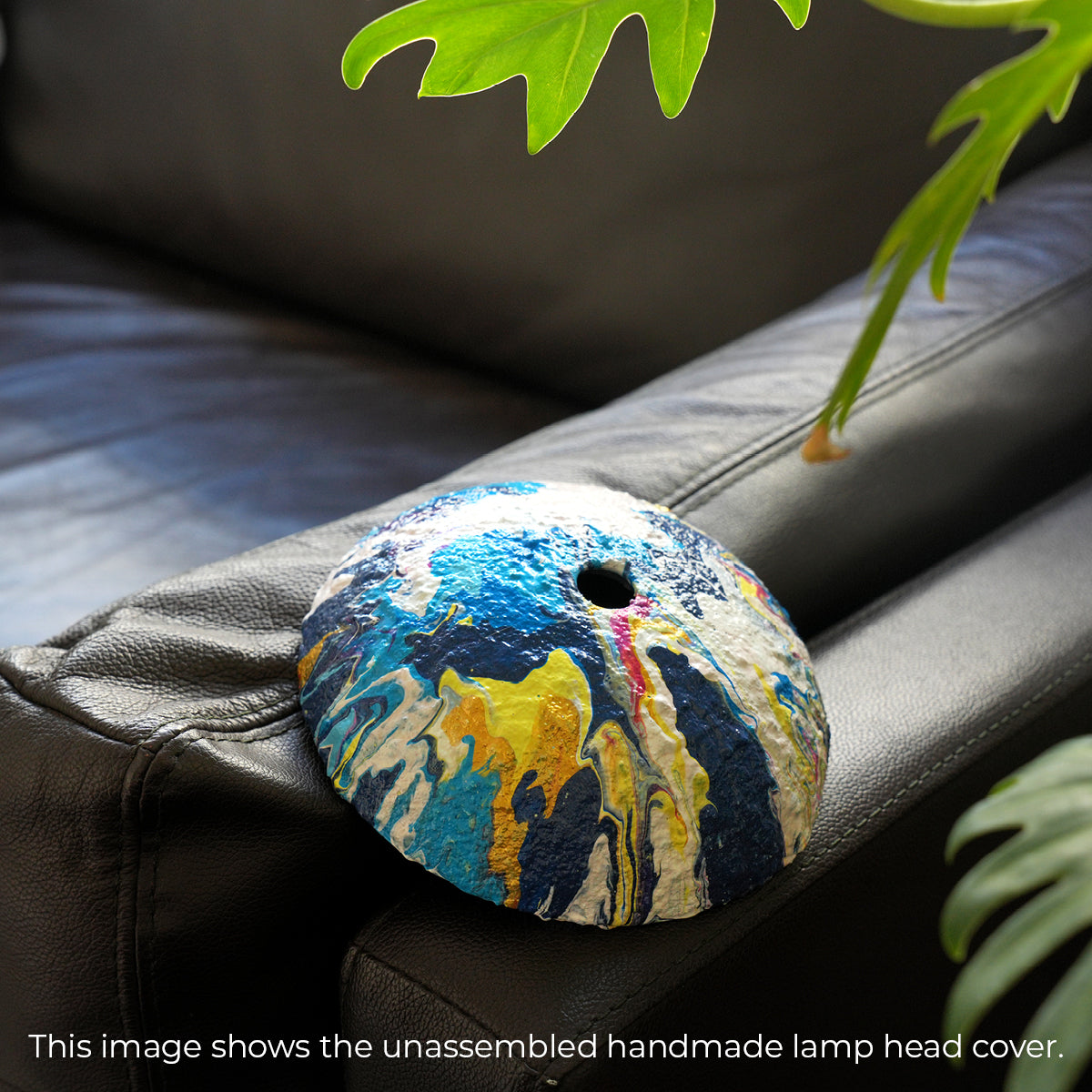 Dreamy Marble Lamp – Blue & White Swirl Light