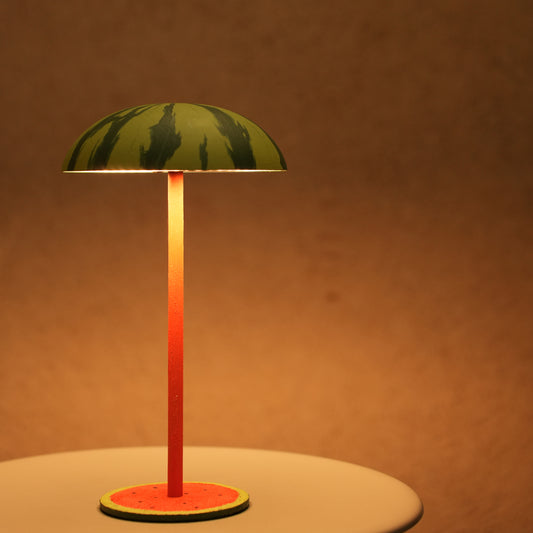 Watermelon Table Lamp – Handmade Fruit Garden Light