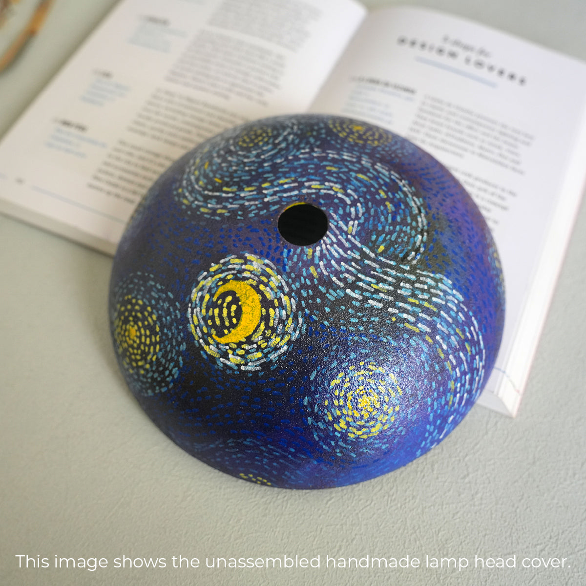 Starry Swirl Table Lamp – Handmade Van Gogh Night Light